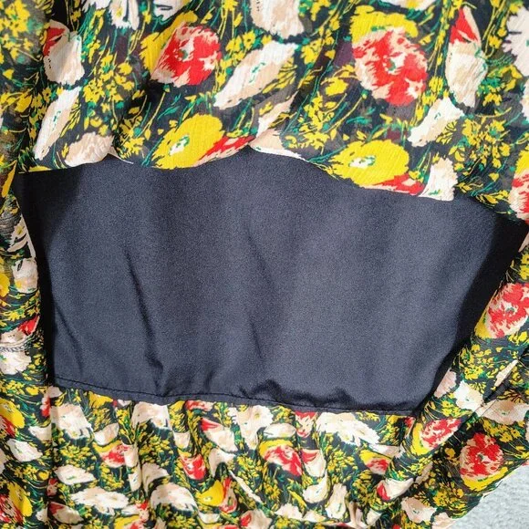 J.Crew Mercantile Maxi Dress Womens 8 Multicolor Sweet Pea Floral Tiered Cottage - Picture 8 of 13